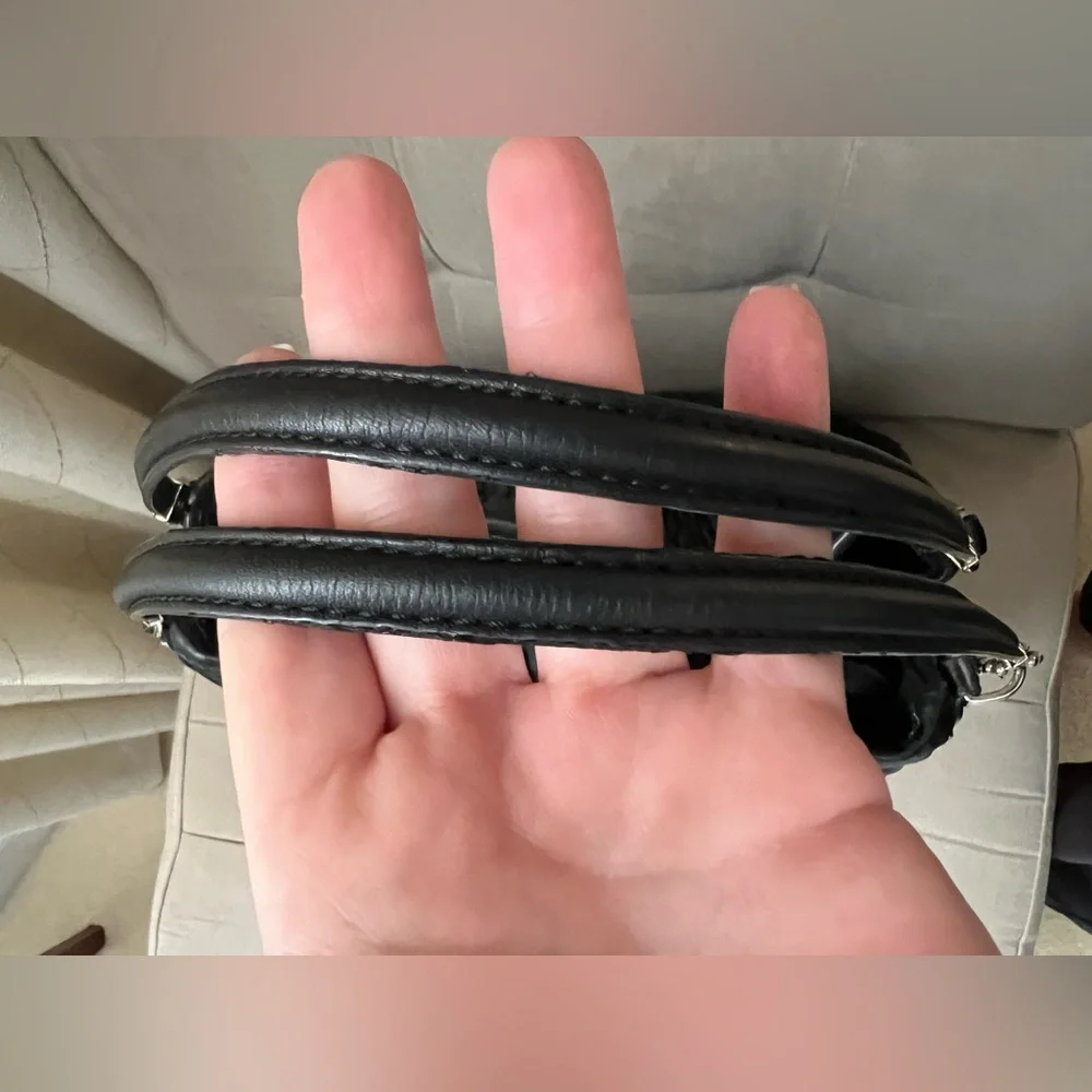 COACH Madison 25260 Phoebe Gathered Twist Leather Black Shoulder Bag - Picture 14 of 15